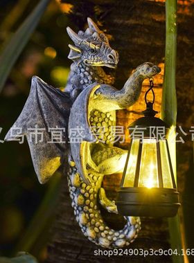 Dinosaur pendant light, solar light decoration, home courty