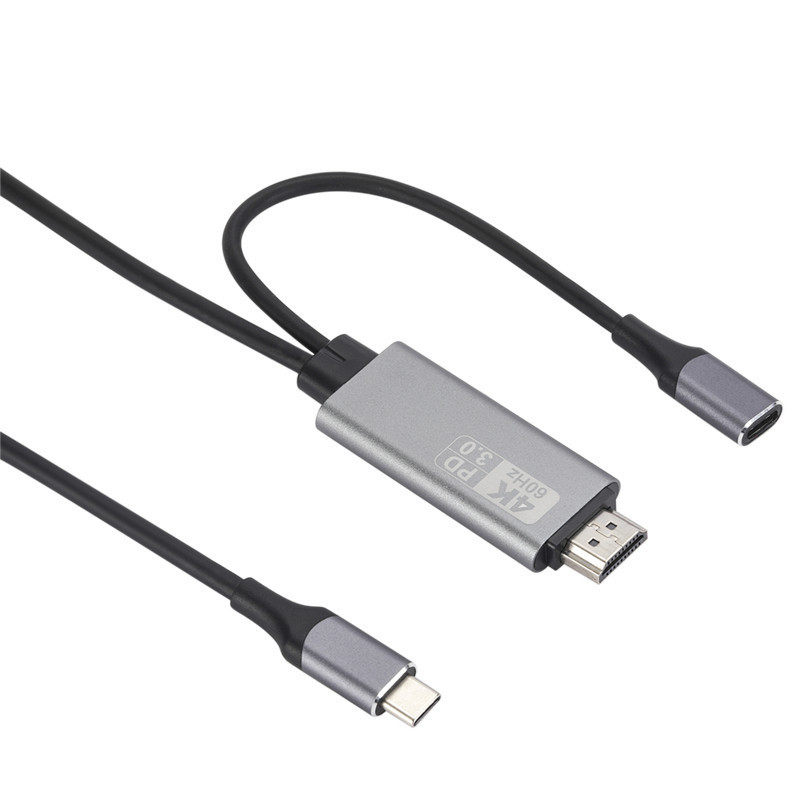 type-c转hdTV转接线 PD3.0供电 支持4K60HZ 支持85W快充 同屏线