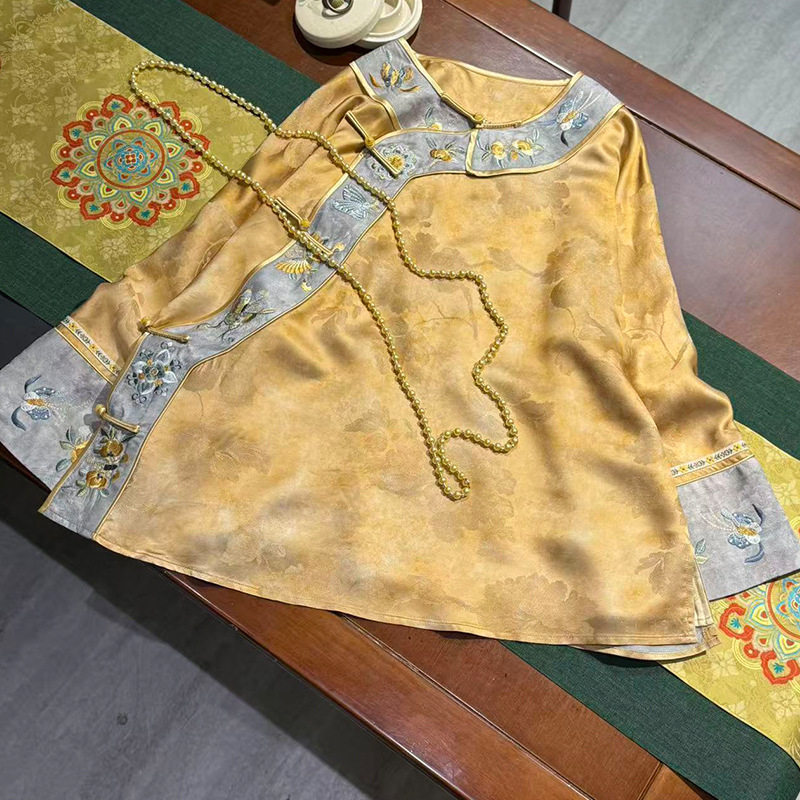 2026新款春季新中式女装国风年轻版改良唐装上衣国风茶服宽松外套