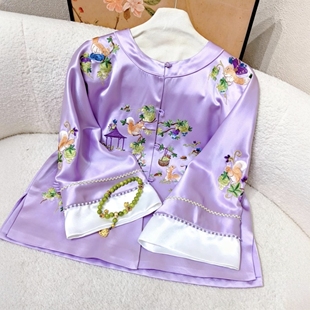 新中式外套女2026新款改良汉服复古唐装小个子重工刺绣中国风上衣