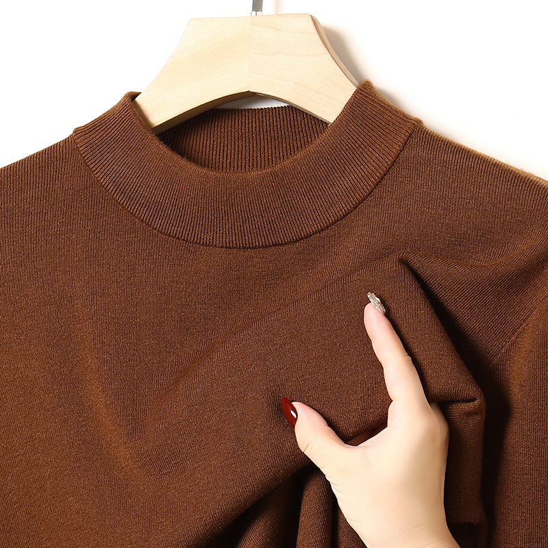 秋冬男士加厚半高圆领羊毛毛衣