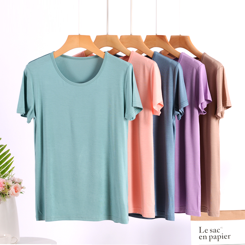 莫代尔睡衣夏季t恤休闲居家半袖