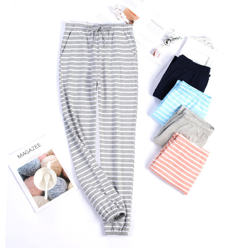 春秋季男女可外穿薄款单件家居裤