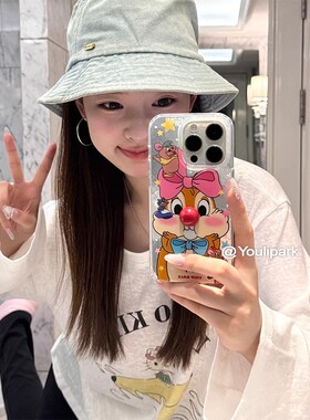 由里in可爱少女心立体红鼻子卡通动漫13适用15苹果17ProMax手机壳