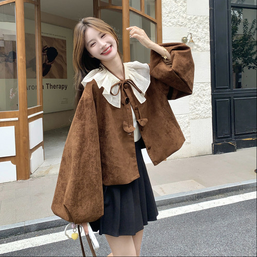新品首发   小个子休闲外套拼接唯美领口2C230-313-P185-K298