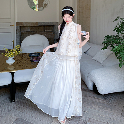 2025新款套装新中式复古时尚两件套连衣裙 2558-P155控228