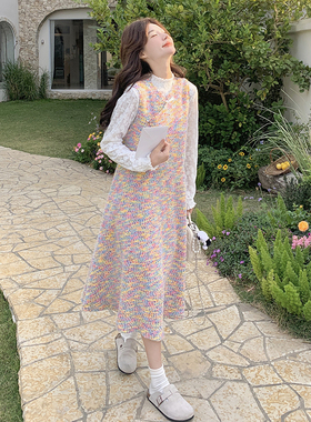 新款首发     现货蕾丝打底+背心裙两件套2C115-2255-P155-K228