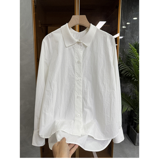 宽松长袖 基础款 棉衬衫 上衣女 自留推荐 MZ26801 实力大厂出