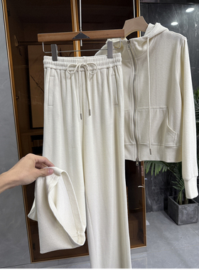 秋款！工厂外D！休闲连帽短外套+运动长裤套装女   9M02323~JS