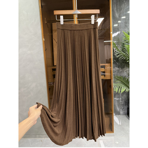 N货！重工百褶松紧腰大摆半身裙