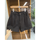 藏肉显瘦 薄绒中高腰牛仔A字短裤 女 大N货 M338008
