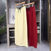 自留款 女 L27 口碑工厂出 撞色松紧腰休闲镰刀卫裤