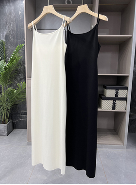 清仓不退#A~位美裙！双面针织吊带连衣裙   84012