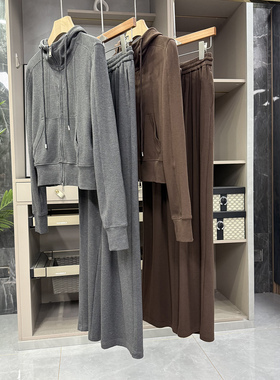 清仓不予退换！！休闲连帽上衣+裤子套装女T85549~ZY