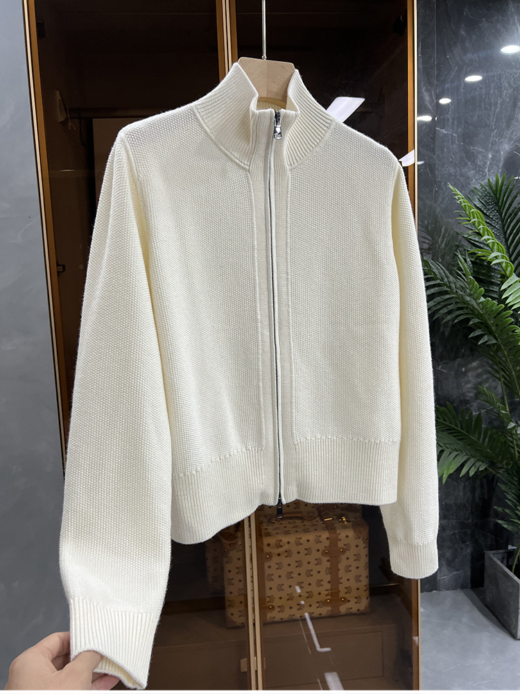 镪推！爱不释手！双头拉链绵羊毛针织开衫外套女   S191202~JS