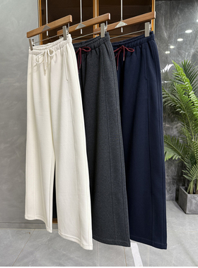 咆哮推荐！显腿笔直修长！松紧腰休闲直筒裤女    R9216~ME