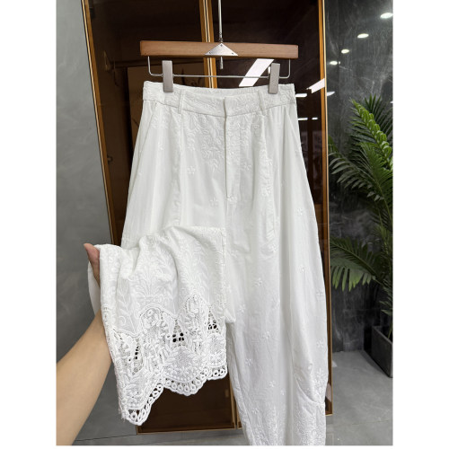 法式尖货！棉质高腰休闲镰刀裤