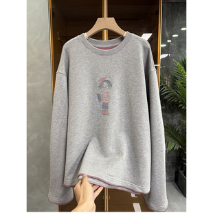 大N货 宽松刺绣圆领棉卫衣女 737154 慵懒时髦范10足