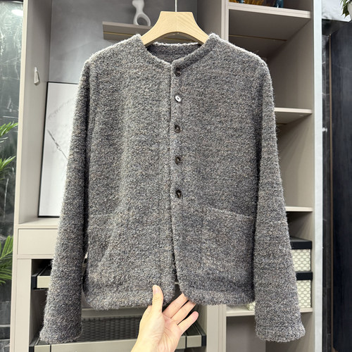 yuan厂订单！羊毛圆领短外套