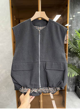 代厂出！G上4K+！宽松羊毛花苞圆领马甲女    M808331~JS