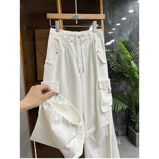 时髦精闭眼shou 5022506 松紧腰休闲工装 女 直筒裤 品质货