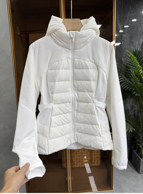 qiang疯了！温暖显瘦并存！修身白鸭绒羽绒服连帽外套女T5649~JS
