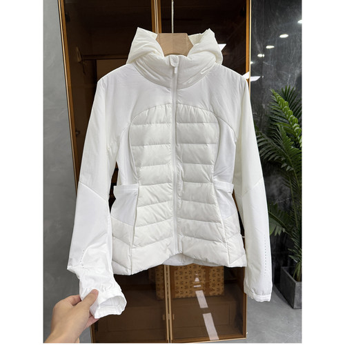 尖货！修身白鸭绒羽绒服连帽外套