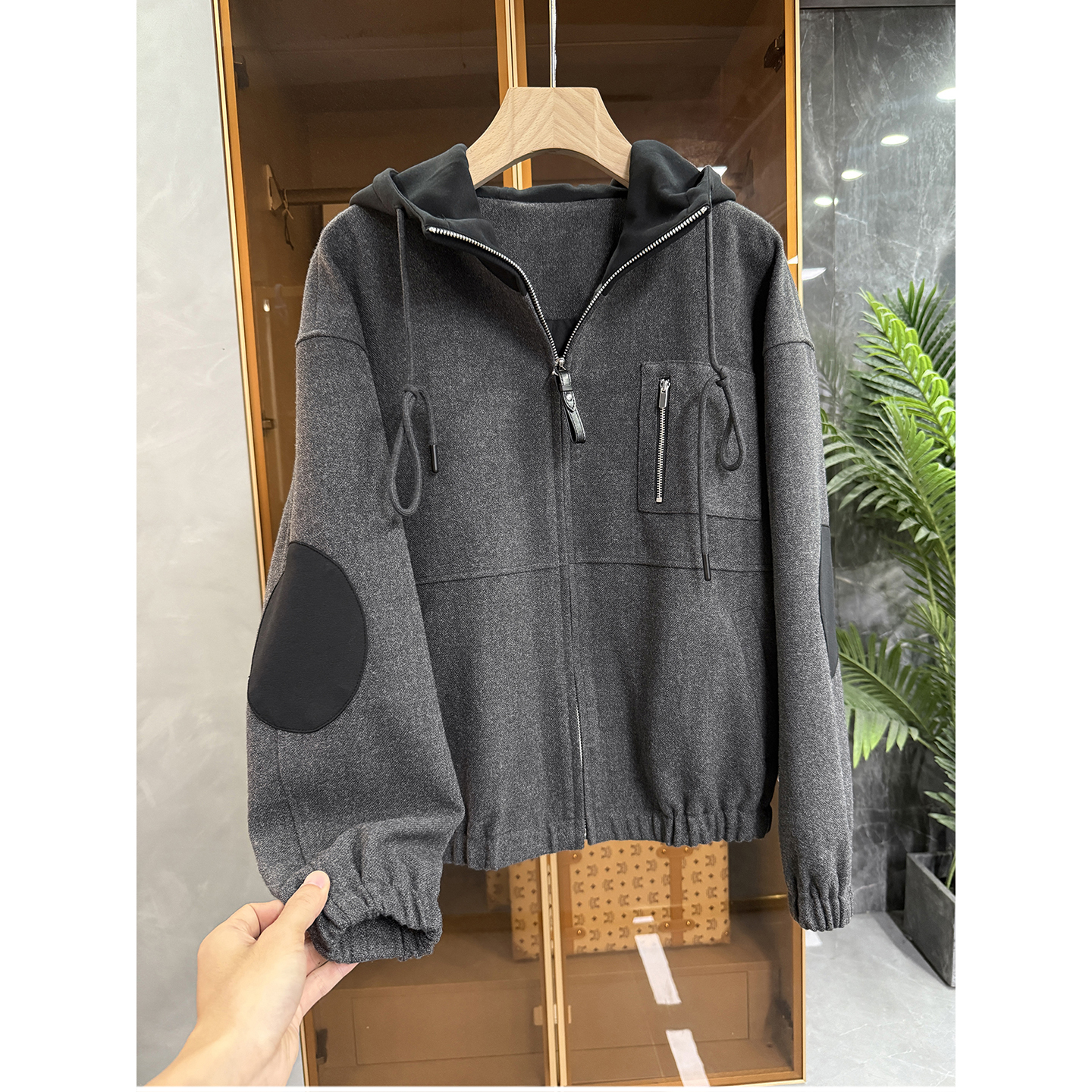 大厂出！宽松羊毛连帽卫衣外套