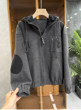 清仓不予退换！厂出！宽松羊毛连帽卫衣外套女M02358~JS