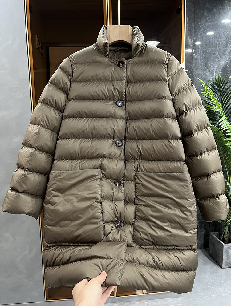 外D!鹅绒服中长款羽绒服外套大衣