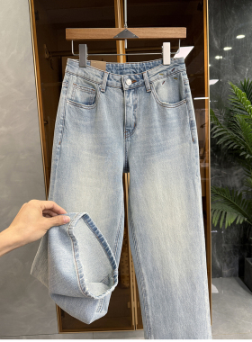 N货N货！谁穿谁瘦的魔法裤！重工洗水牛仔直筒裤女   2K116~JS