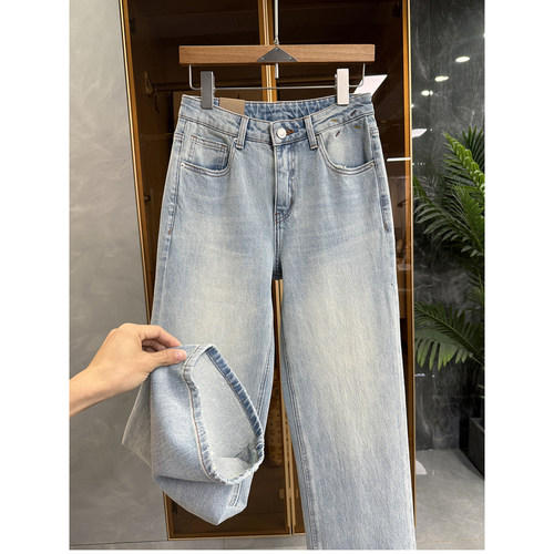 N货！重工洗水牛仔直筒裤