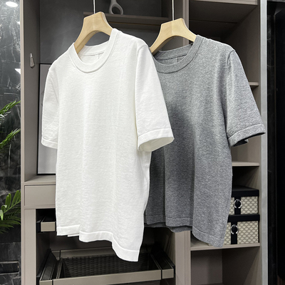 双手推荐！圆领短袖针织T恤上衣