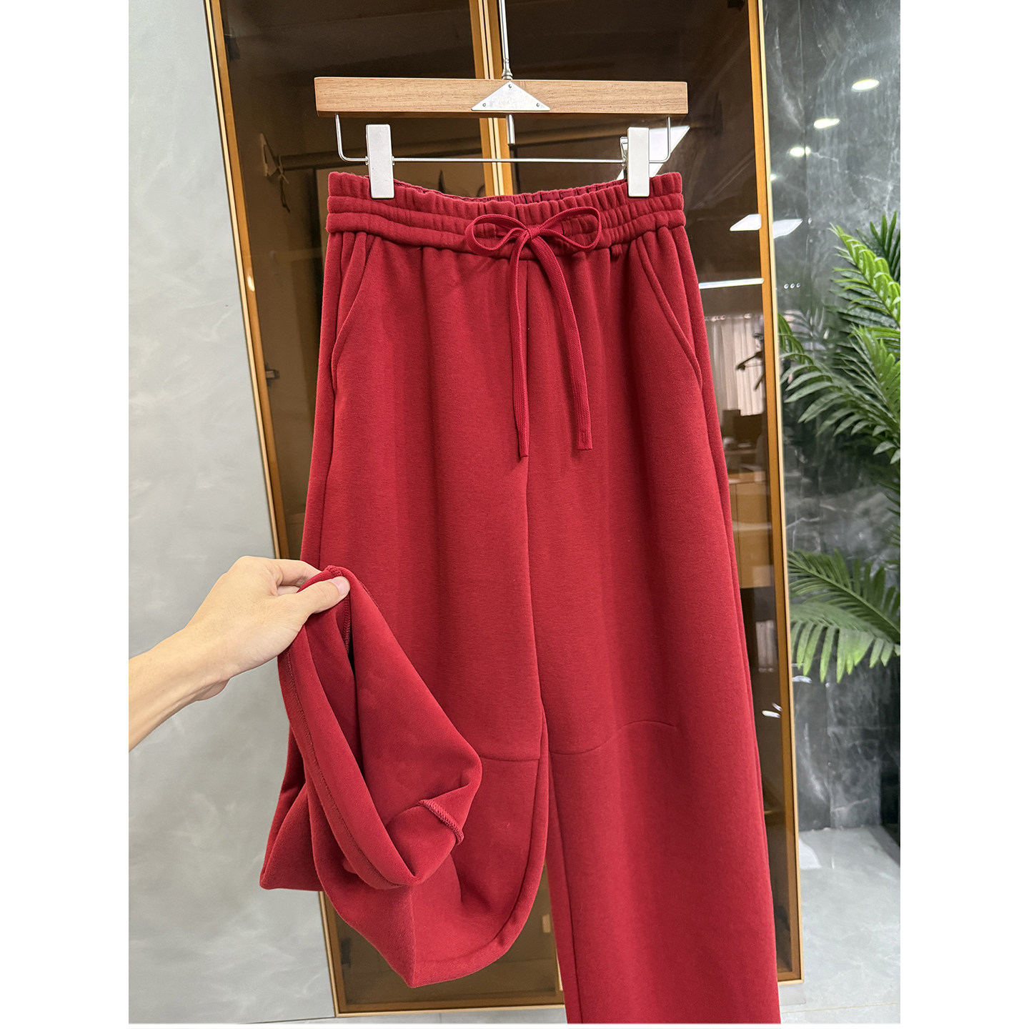 让人爱不释手的时髦单品！加绒松紧腰休闲阔腿卫裤女  M272709~JS,女装/女士精品,休闲裤,淘宝优惠券,粉丝福利购,淘宝优惠卷