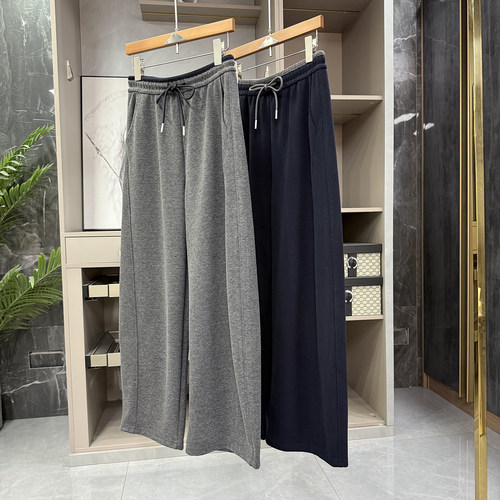 N货！绒面松紧腰休闲镰刀卫裤