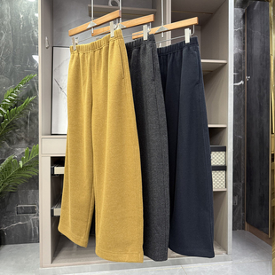 实力大厂出！加绒羊毛毛呢松紧腰休闲镰刀九分裤女    KW0325~ZY