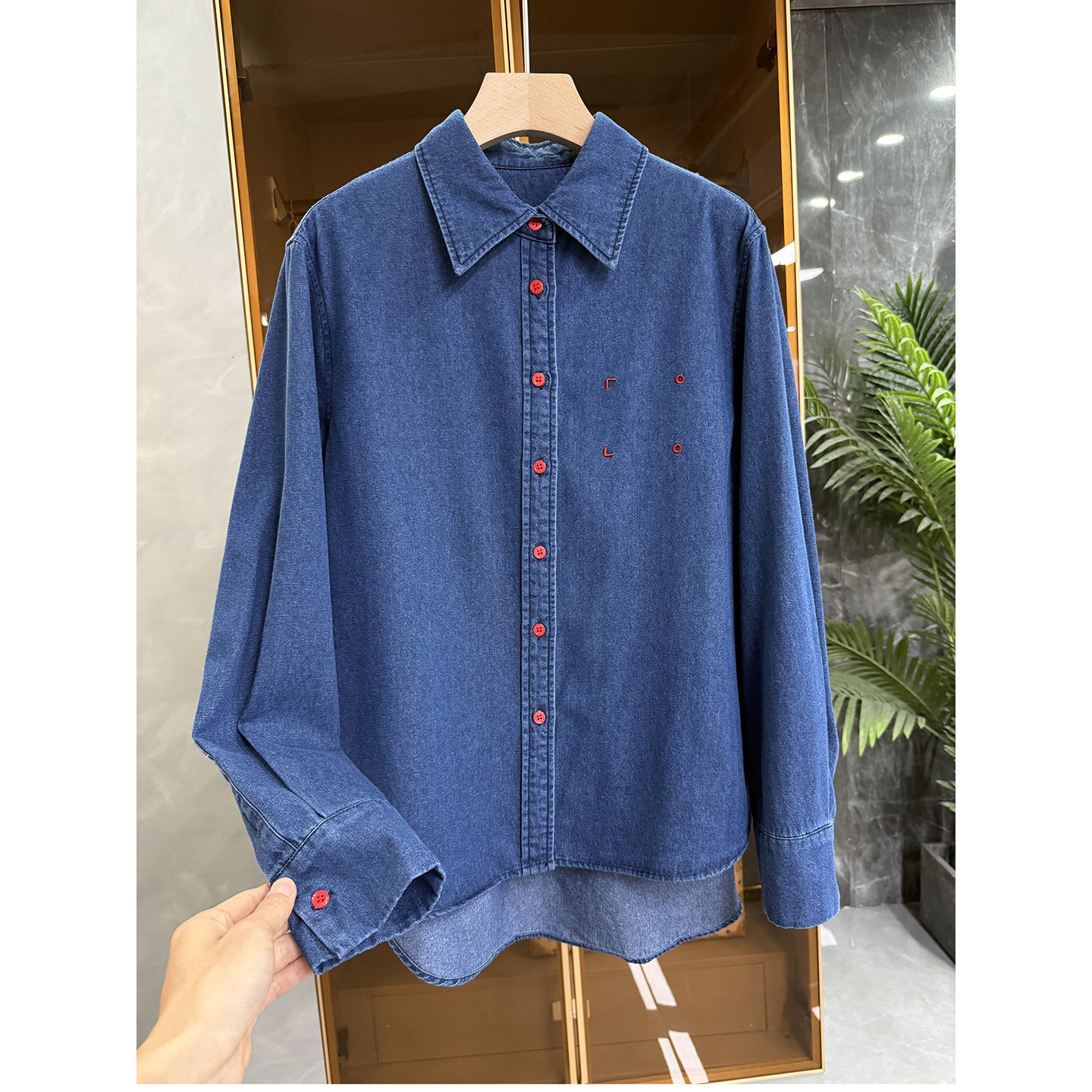 口碑工厂大N货！经典复古风！宽松牛仔衬衫上衣女 20251140~JS