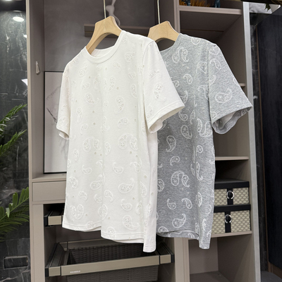 口碑款！破洞腰花圆领短袖棉T恤