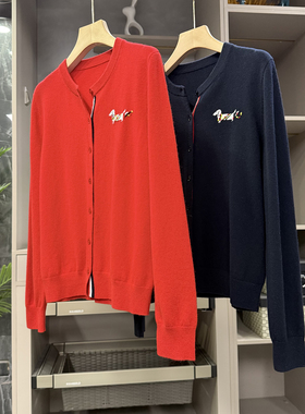 重磅推荐！代工厂订单！jin口羊毛圆领针织开衫女  S85885~ZY