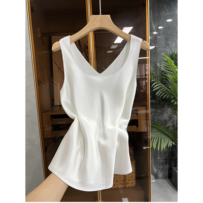N货！前后两穿醋酸V领吊带背心