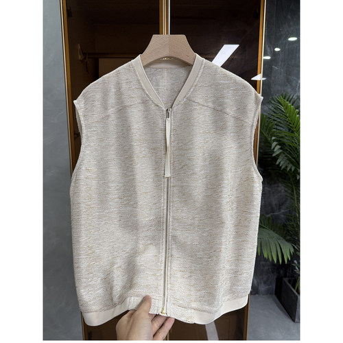 大N货！肌理感亚麻棒球服马甲