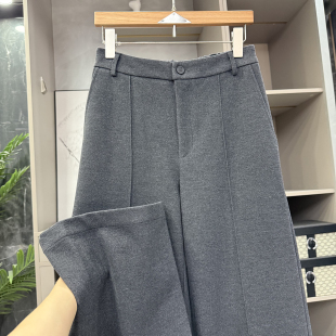 H2073 秋冬款 女 羊毛中高腰休闲直筒裤 通勤显瘦