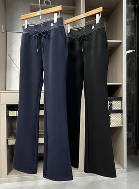 推荐！显身材气质都好！松紧宽腰休闲喇叭裤女    KW0017~ZY