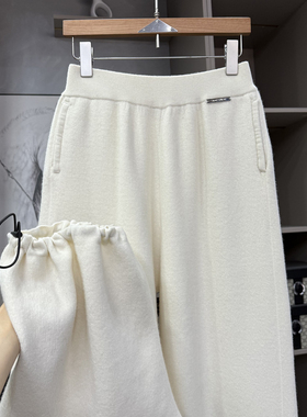 咆哮推荐！工厂P牌！羊毛松紧腰针织休闲束脚直筒裤女  252255~ZY