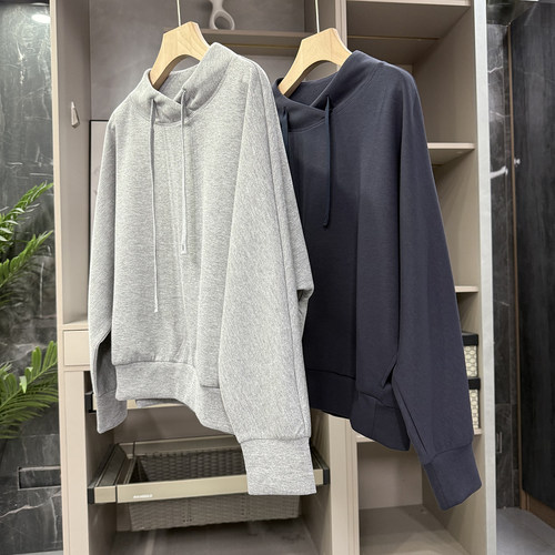 实力大厂！连帽立领套衫卫衣女