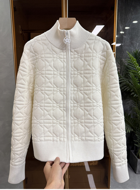 实力工厂尖货！加厚菱格羊毛立领休闲拉链短外套女   D3002~JS