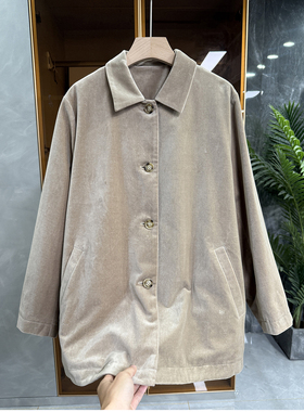 闭眼shou！实力大厂外M单！宽松绒面翻领外套女    MZ90802~JS