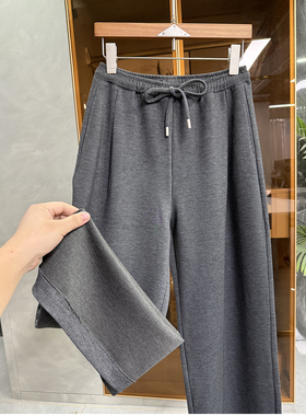 清仓不予退换！腿并存！绵羊毛松紧腰休闲直筒裤女22610~ME