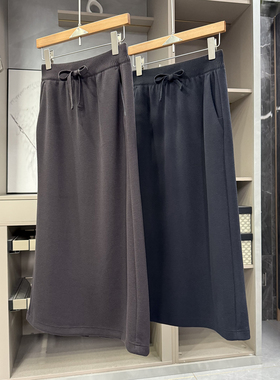 秋冬款！大厂品质货！松紧腰休闲后开叉半身裙女    HH2208~ZY
