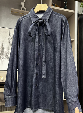 清仓不予退换！！时尚界常青！宽松亚麻牛仔衬衫上衣女A1494~ZY